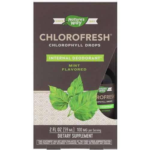 Nature's Way, Chlorofresh, Chlorophyll Drops, Mint Flavored, 2 fl oz (59 ml) فوائد