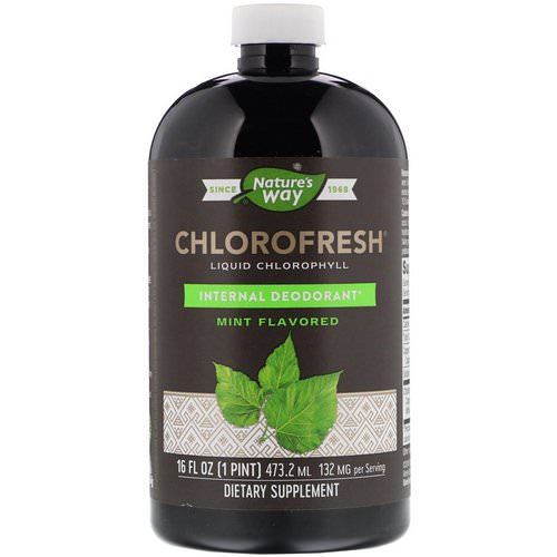 Nature's Way, Chlorofresh, Liquid Chlorophyll, Mint Flavored, 16 fl oz (473.2 ml) فوائد