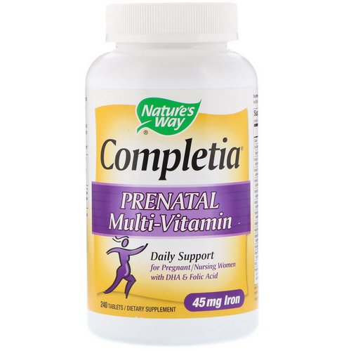 Nature's Way, Completia, Prenatal Multi-Vitamin, 240 Tablets فوائد