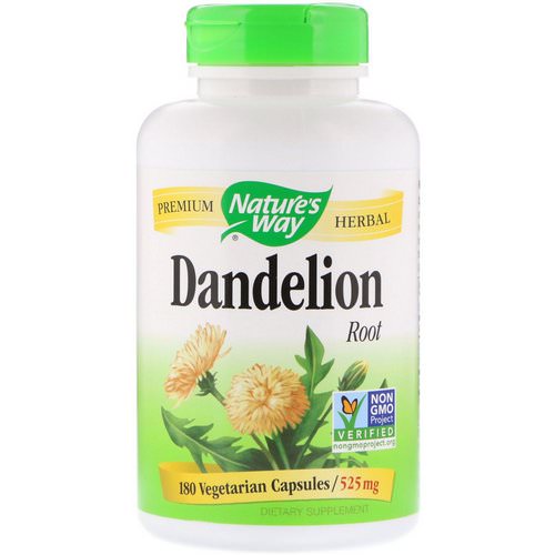 Nature's Way, Dandelion Root, 525 mg, 180 Vegetarian Capsule فوائد