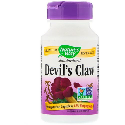 Nature's Way, Devil's Claw, Standardized, 90 Vegetarian Capsules فوائد
