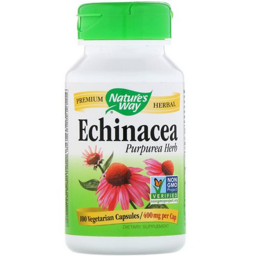 Nature's Way, Echinacea Purpurea Herb, 400 mg, 100 Vegetarian Capsules فوائد