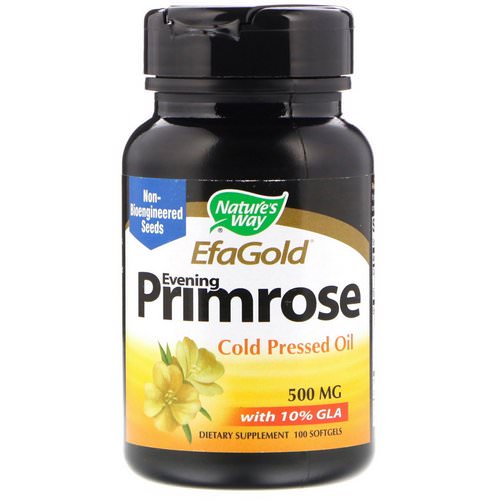 Nature's Way, EfaGold, Evening Primrose, 500 mg, 100 Softgels فوائد
