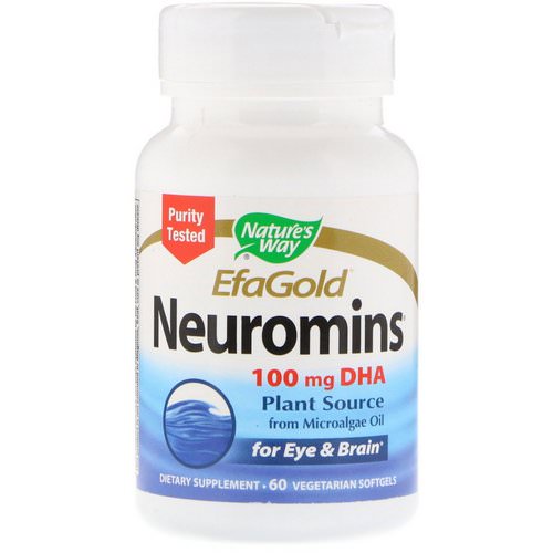 Nature's Way, EFAGold, Neuromins, 100 mg, 60 Vegetarian Softgels فوائد