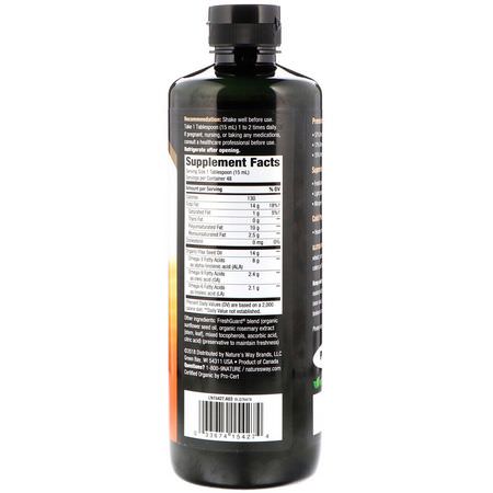Nature's Way, EFAGold, Organic, Flax Oil, 24 fl oz (720 ml):مكملات بذ,ر الكتان, Omegas EPA DHA