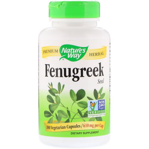 Nature's Way, Fenugreek Seed, 610 mg, 180 Vegetarian Capsules فوائد