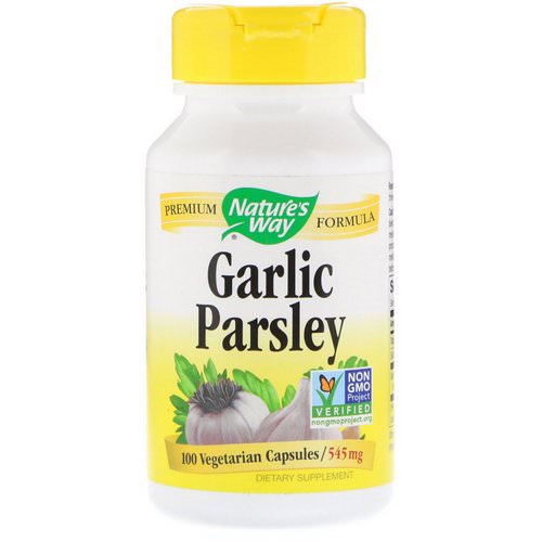 Nature's Way, Garlic & Parsley, 545 mg, 100 Vegetarian Capsules فوائد