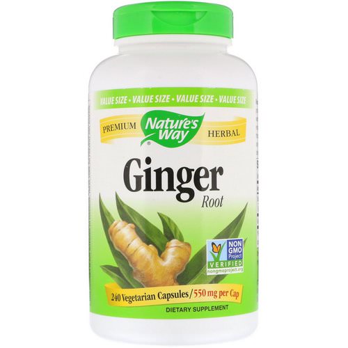 Nature's Way, Ginger Root, 550 mg, 240 Vegetarian Capsules فوائد