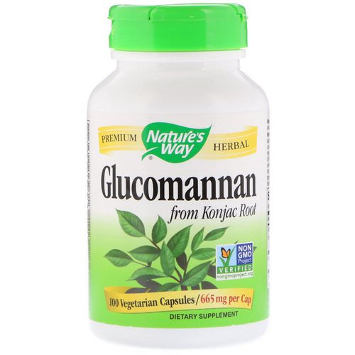 Nature's Way, Glucomannan from Konjac Root, 665 mg, 100 Vegetarian Capsules فوائد