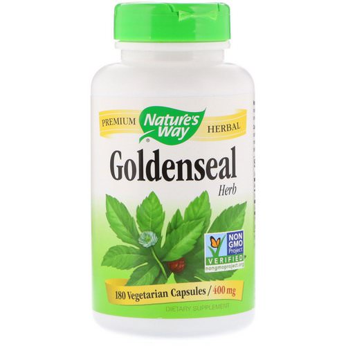 Nature's Way, Goldenseal, Herb, 400 mg, 180 Vegetarian Capsules فوائد