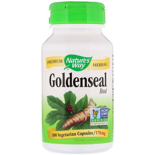 Nature's Way, Goldenseal Root, 570 mg, 100 Vegetarian Capsules فوائد