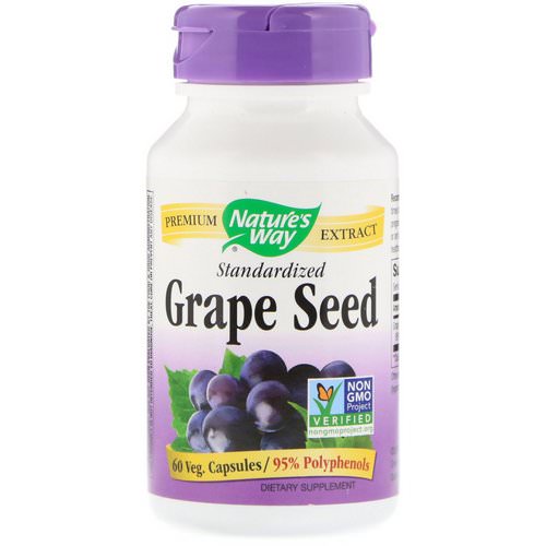 Nature's Way, Grape Seed, Standardized, 60 Veg. Capsules فوائد