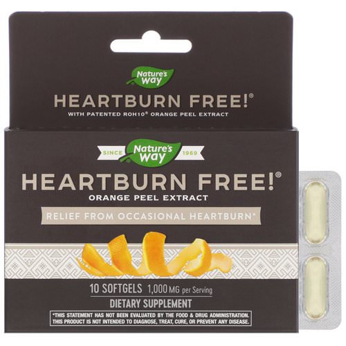 Nature's Way, Heartburn Free! 1,000 mg, 10 Softgels فوائد