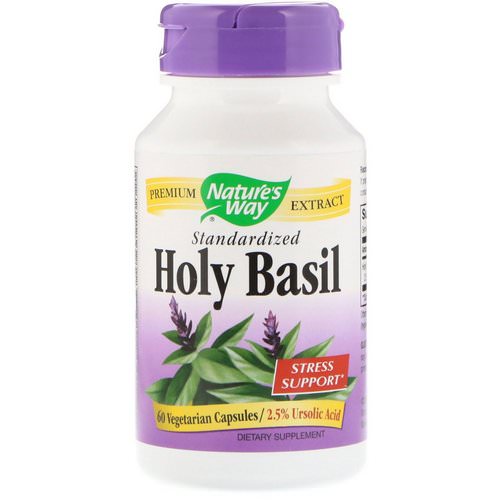 Nature's Way, Holy Basil, Standardized, 60 Vegetarian Capsules فوائد