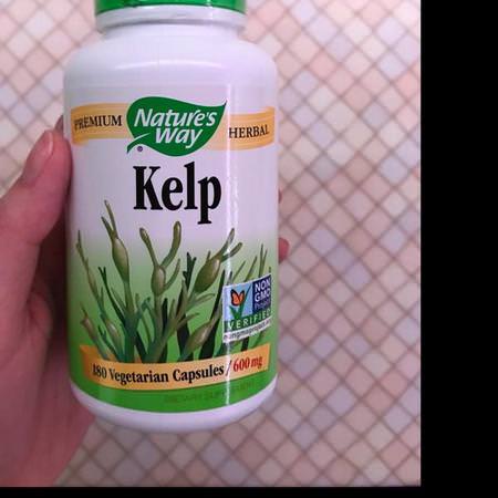 Nature's Way, Kelp, Whole Thallus, 600 mg, 180 Vegan Capsules