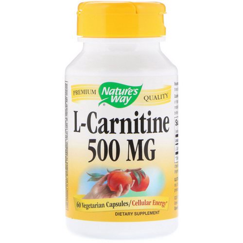 Nature's Way, L-Carnitine, 500 mg, 60 Vegetarian Capsules فوائد