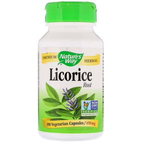 Nature's Way, Licorice Root, 450 mg, 100 Vegetarian Capsules فوائد