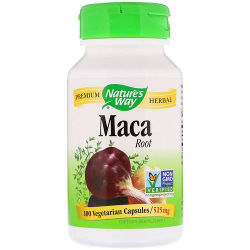 Nature's Way, Maca Root, 525 mg, 100 Vegetarian Capsules فوائد