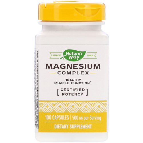 Nature's Way, Magnesium Complex, 500 mg, 100 Capsules فوائد