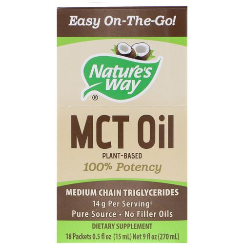 Nature's Way, MCT Oil, 18 Packets, 0.5 fl oz (15 ml) Each فوائد