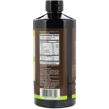 Nature's Way, Organic MCT Oil, 30 fl oz (887 ml):زيت MCT, ال,زن