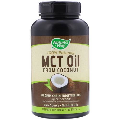 Nature's Way, MCT Oil, From Coconut, 180 Softgels فوائد