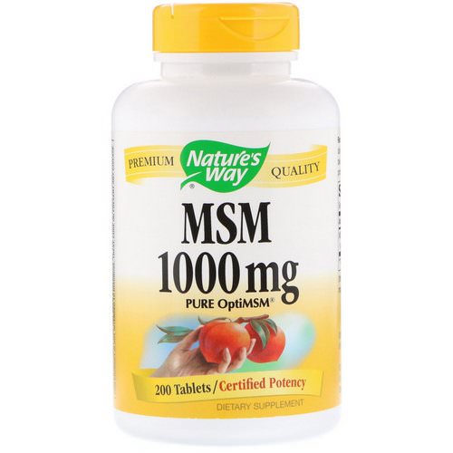 Nature's Way, MSM, Pure OptiMSM, 1000 mg, 200 Tablets فوائد