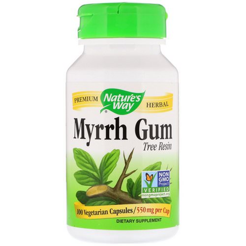Nature's Way, Myrrh Gum, Tree Resin, 550 mg, 100 Vegetarian Capsules فوائد