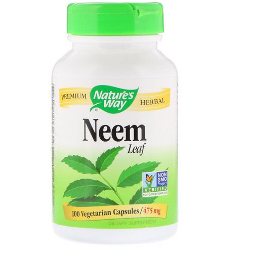 Nature's Way, Neem Leaf, 475 mg, 100 Vegetarian Capsules فوائد