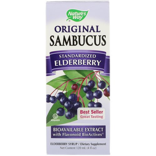 Nature's Way, Original Sambucus, Standardized Elderberry, Syrup, 4 fl oz (120 ml) فوائد