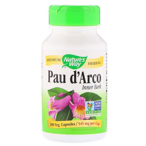 Nature's Way, Pau d'Arco Inner Bark, 545 mg, 100 Veg Capsules فوائد