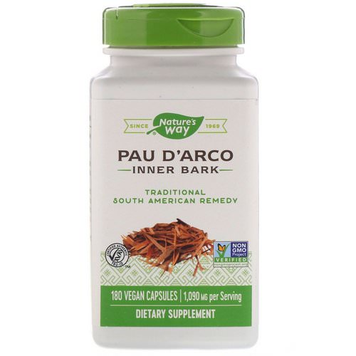 Nature's Way, Pau d'Arco, Inner Bark, 1,090 mg, 180 Vegan Capsules فوائد