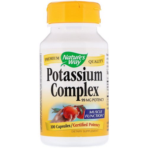 Nature's Way, Potassium Complex, 99 mg, 100 Capsules فوائد