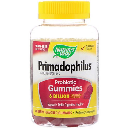 Nature's Way, Primadophilus Probiotic Gummies, Berry Flavored, 60 Gummies فوائد