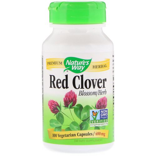 Nature's Way, Red Clover, Blossom/Herb, 400 mg, 100 Vegetarian Capsules فوائد