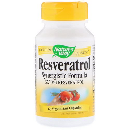 Nature's Way, Resveratrol, 37.5 mg, 60 Vegetarian Capsules فوائد