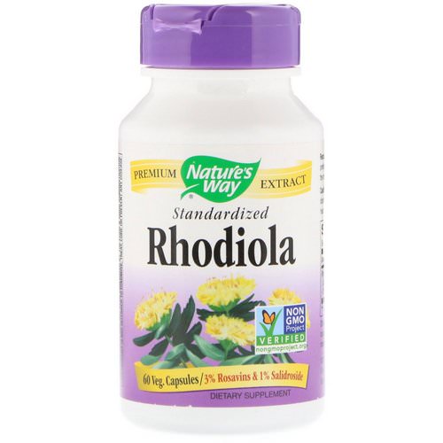 Nature's Way, Rhodiola, Standardized, 60 Veg. Capsules فوائد