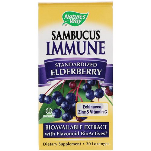 Nature's Way, Sambucus Immune, Elderberry, Standardized, 30 Lozenges فوائد