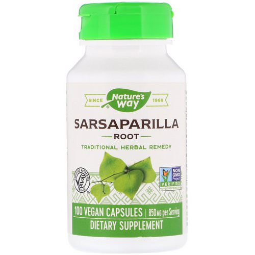 Nature's Way, Sarsaparilla, Root, 850 mg, 100 Vegan Capsules فوائد