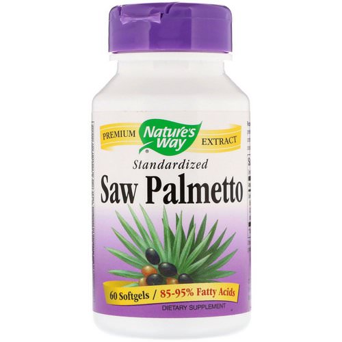 Nature's Way, Saw Palmetto Standardized, 60 Softgels فوائد