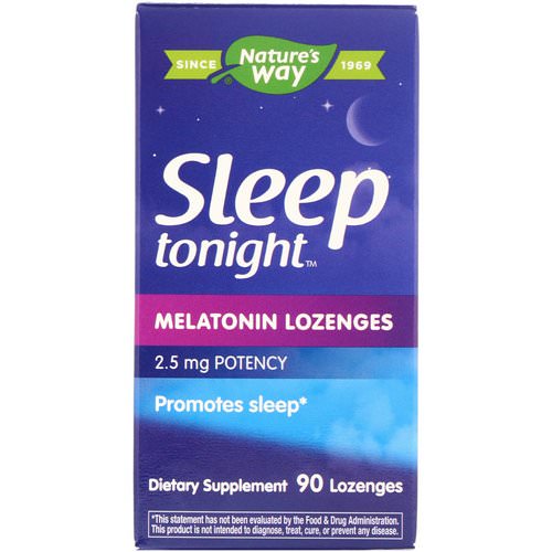 Nature's Way, Sleep Tonight, Melatonin Lozenges, 2.5 mg, 90 Lozenges فوائد