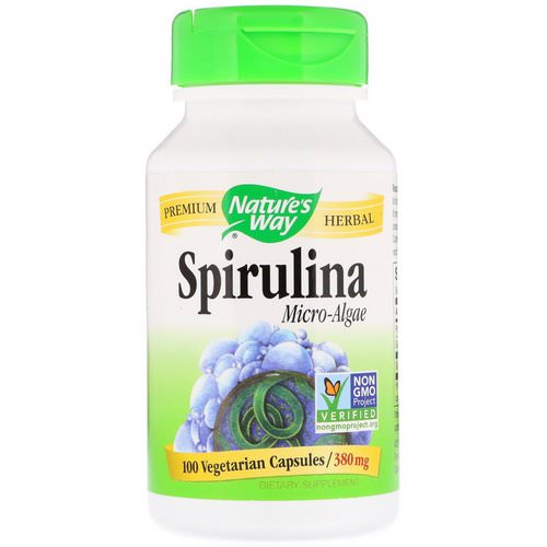 Nature's Way, Spirulina Micro-Algae, 380 mg, 100 Vegetarian Capsules فوائد