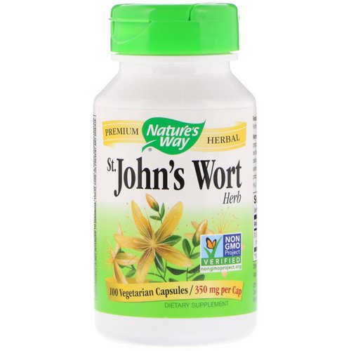 Nature's Way, St. John's Wort, Herb, 350 mg, 100 Vegetarian Capsules فوائد
