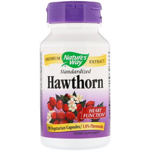 Nature's Way, Standardized Hawthorn, 90 Vegetarian Capsules فوائد