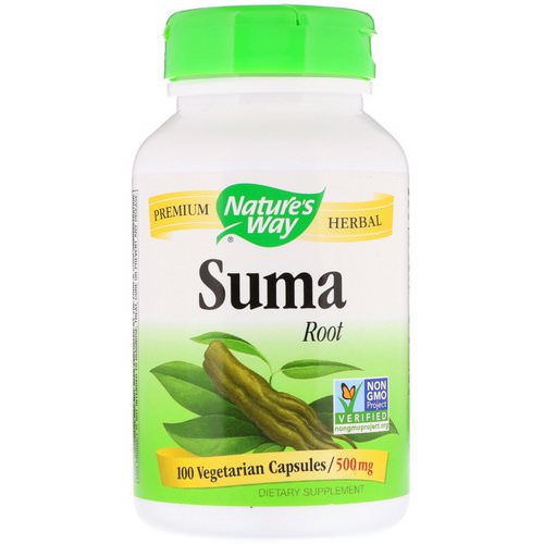 Nature's Way, Suma, Root, 500 mg, 100 Vegetarian Capsules فوائد