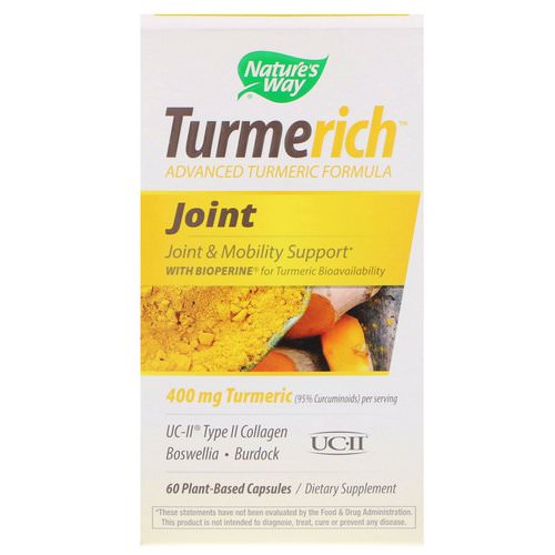 Nature's Way, Turmerich, Joint, 400 mg, 60 Plant-Based Capsules فوائد