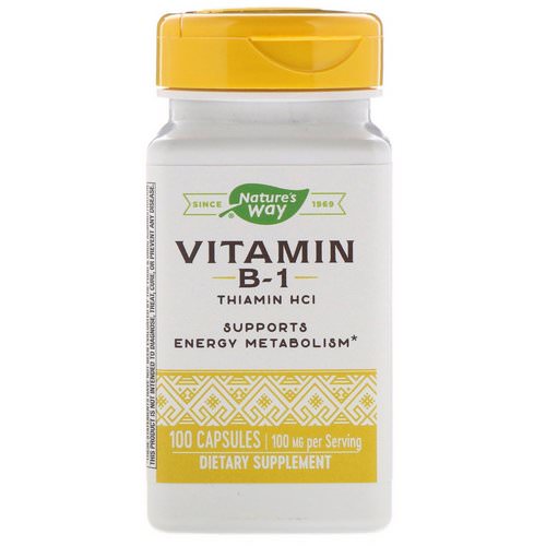 Nature's Way, Vitamin B-1, 100 mg, 100 Capsules فوائد