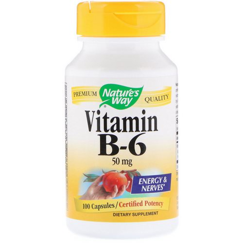 Nature's Way, Vitamin B-6, 50 mg, 100 Capsules فوائد