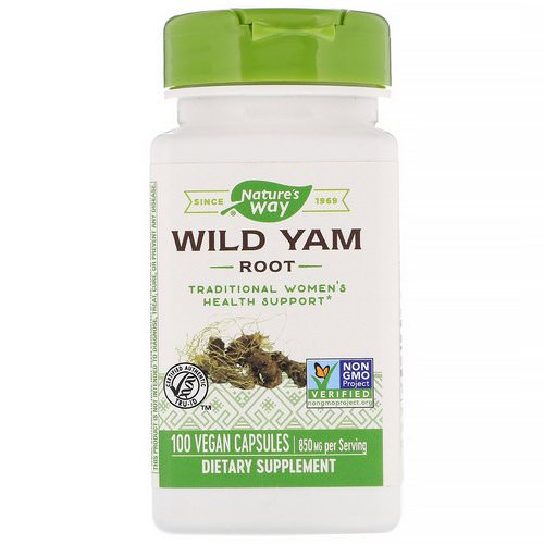 Nature's Way, Wild Yam Root, 850 mg, 100 Vegan Capsules فوائد