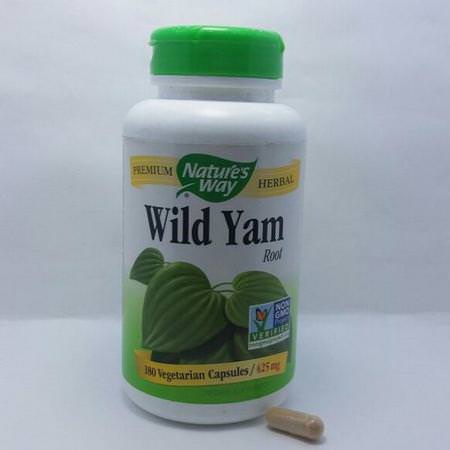 Nature's Way, Wild Yam Root, 850 mg, 180 Vegan Capsules